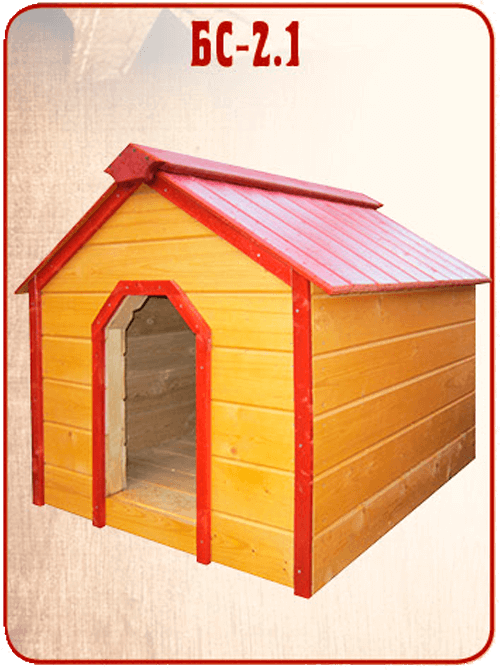 готовая деревянная будка для собаки БС 2.1