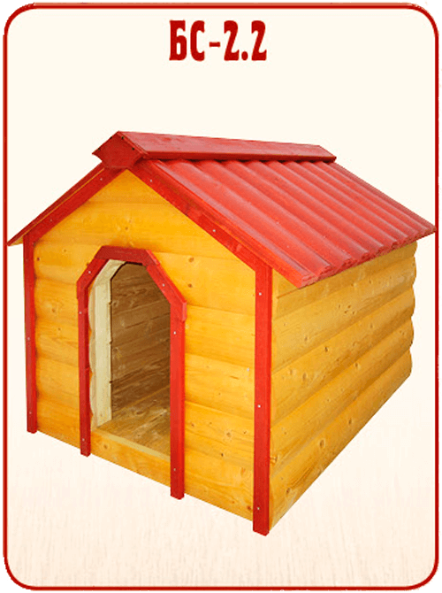 готовая деревянная будка для собаки БС 2.2