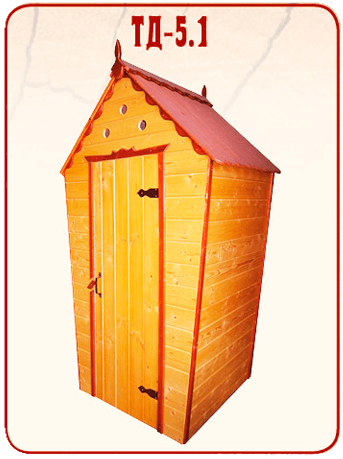 Деревянный дачный туалет ТД 5.1