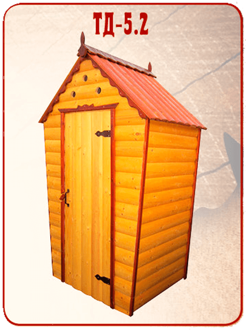 Деревянный дачный туалет ТД 5.2